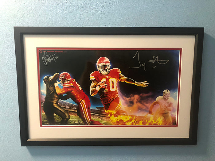 Framed: Afterburner 13x19" Print Signed by Tyreek Hill