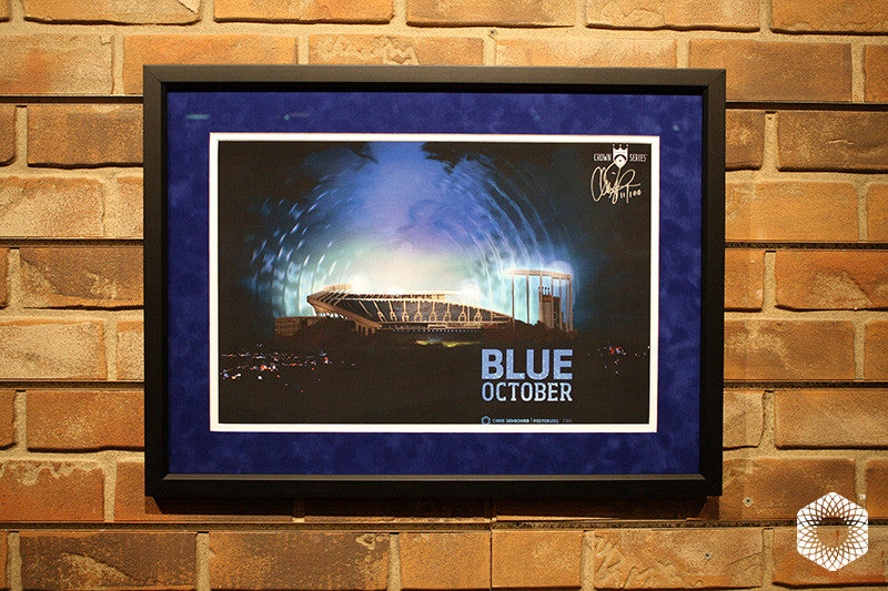 Blue October: Framed & Matted