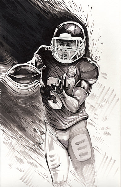 CS026: Tyrann Mathieu Pen + Ink Illustration