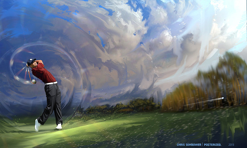 Long Drive: Posterized 13x19" Paper Print