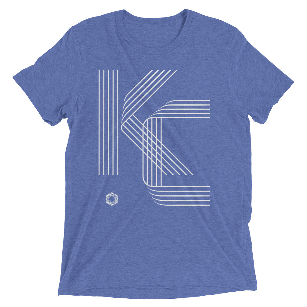 KC Five Line: Mens Triblend Short sleeve t-shirt