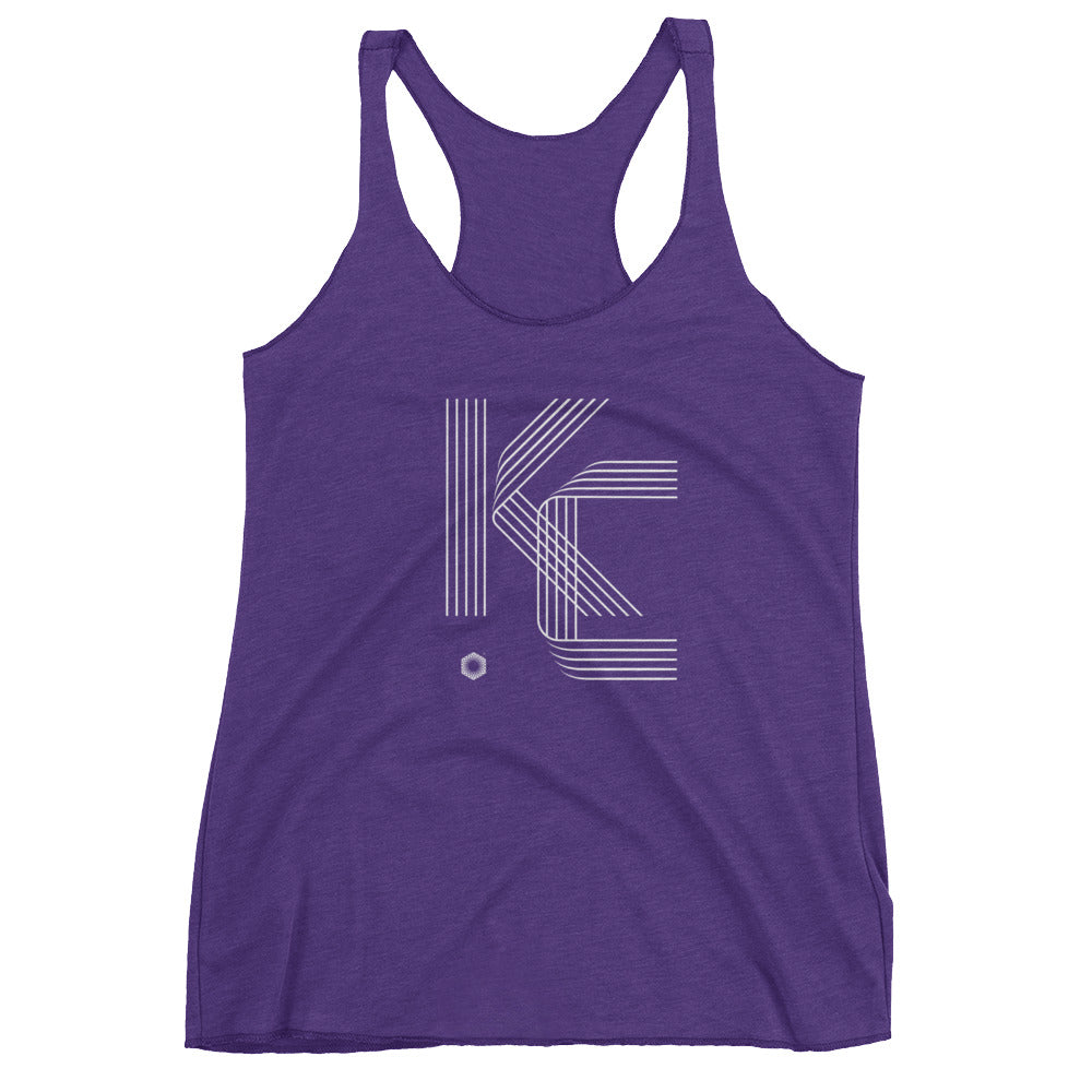 KC Five Line: Women's Triblend Racerback Tank