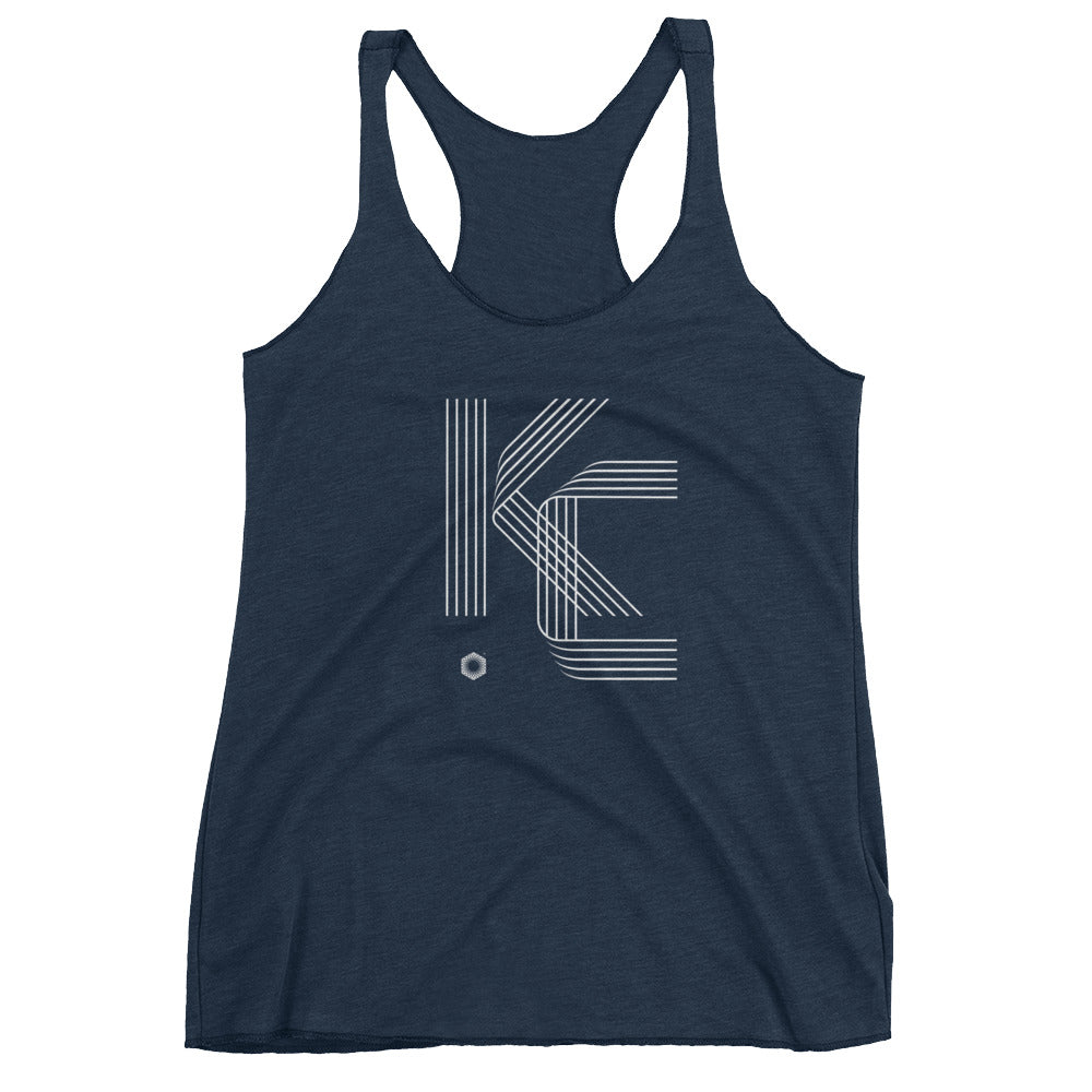 KC Five Line: Women's Triblend Racerback Tank