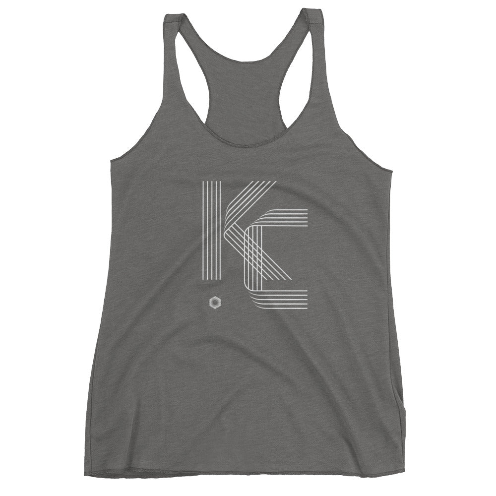 KC Five Line: Women's Triblend Racerback Tank