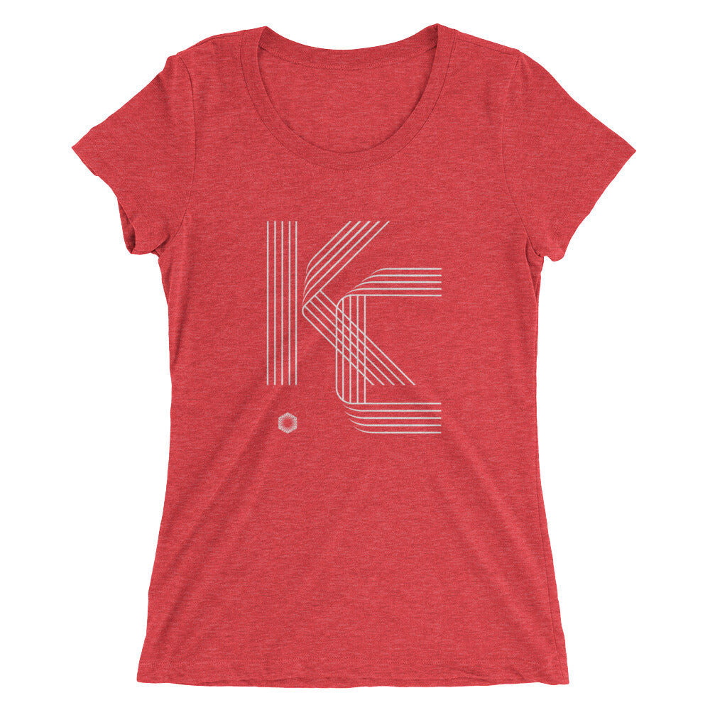 KC Five Line: Ladies' Triblend short sleeve t-shirt