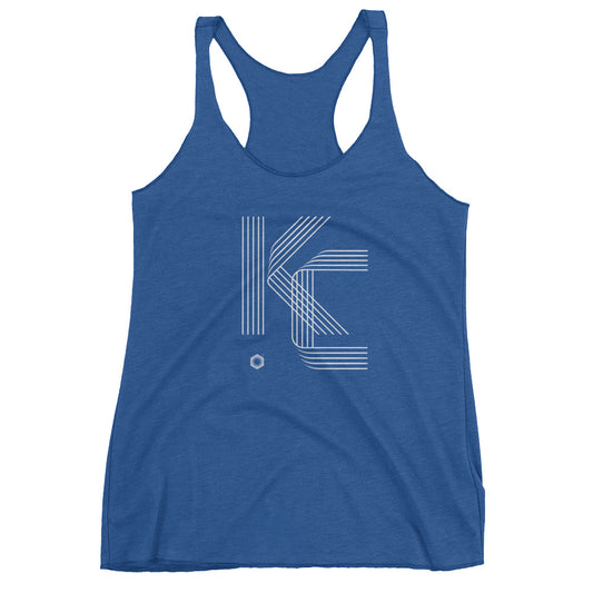 KC Five Line: Women's Triblend Racerback Tank