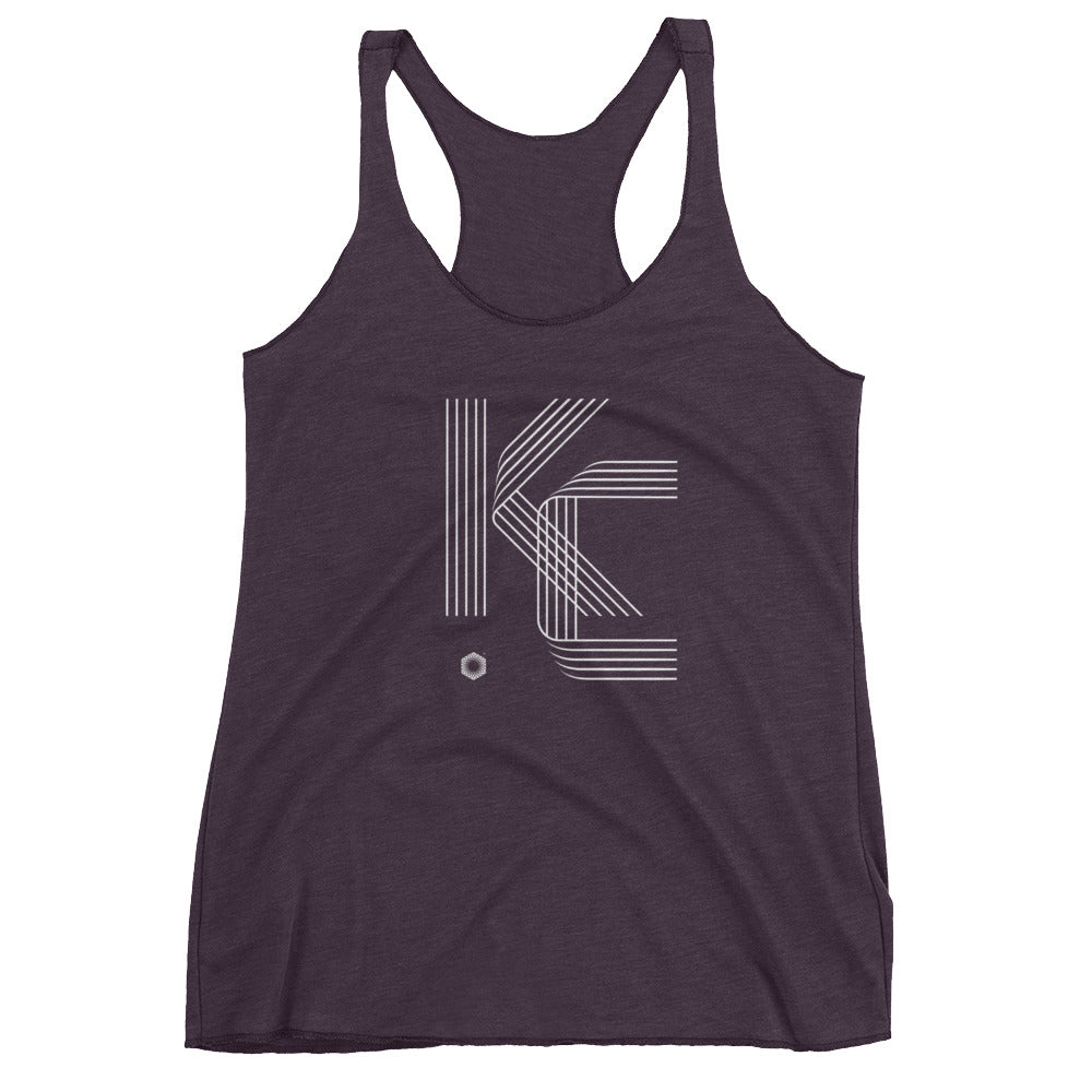 KC Five Line: Women's Triblend Racerback Tank