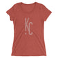 KC Ligature One: Ladies' Triblend short sleeve t-shirt