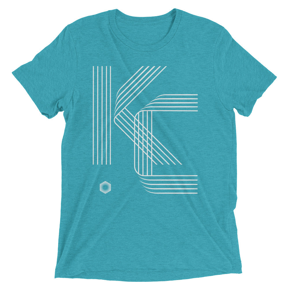 KC Five Line: Mens Triblend Short sleeve t-shirt
