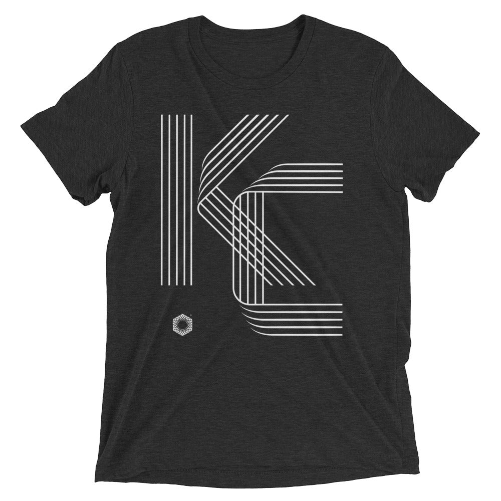 KC Five Line: Mens Triblend Short sleeve t-shirt