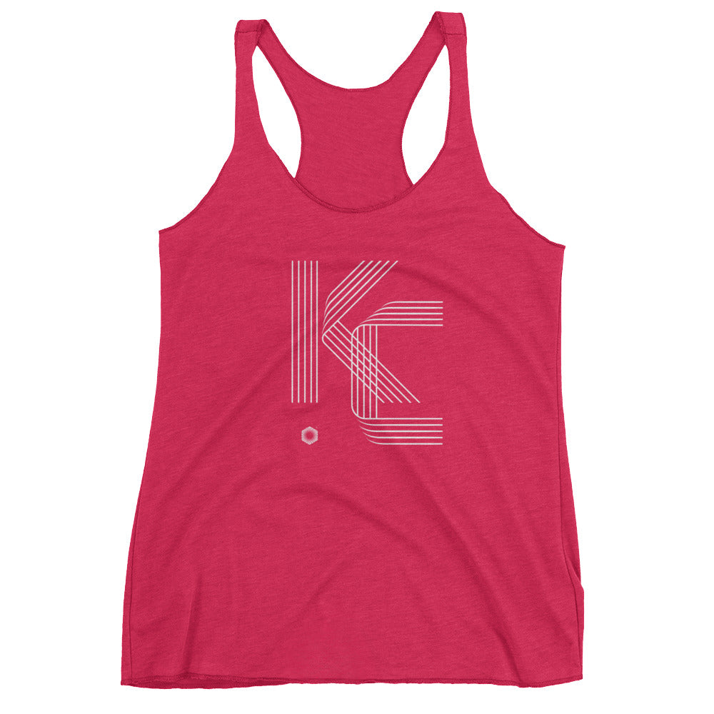 KC Five Line: Women's Triblend Racerback Tank