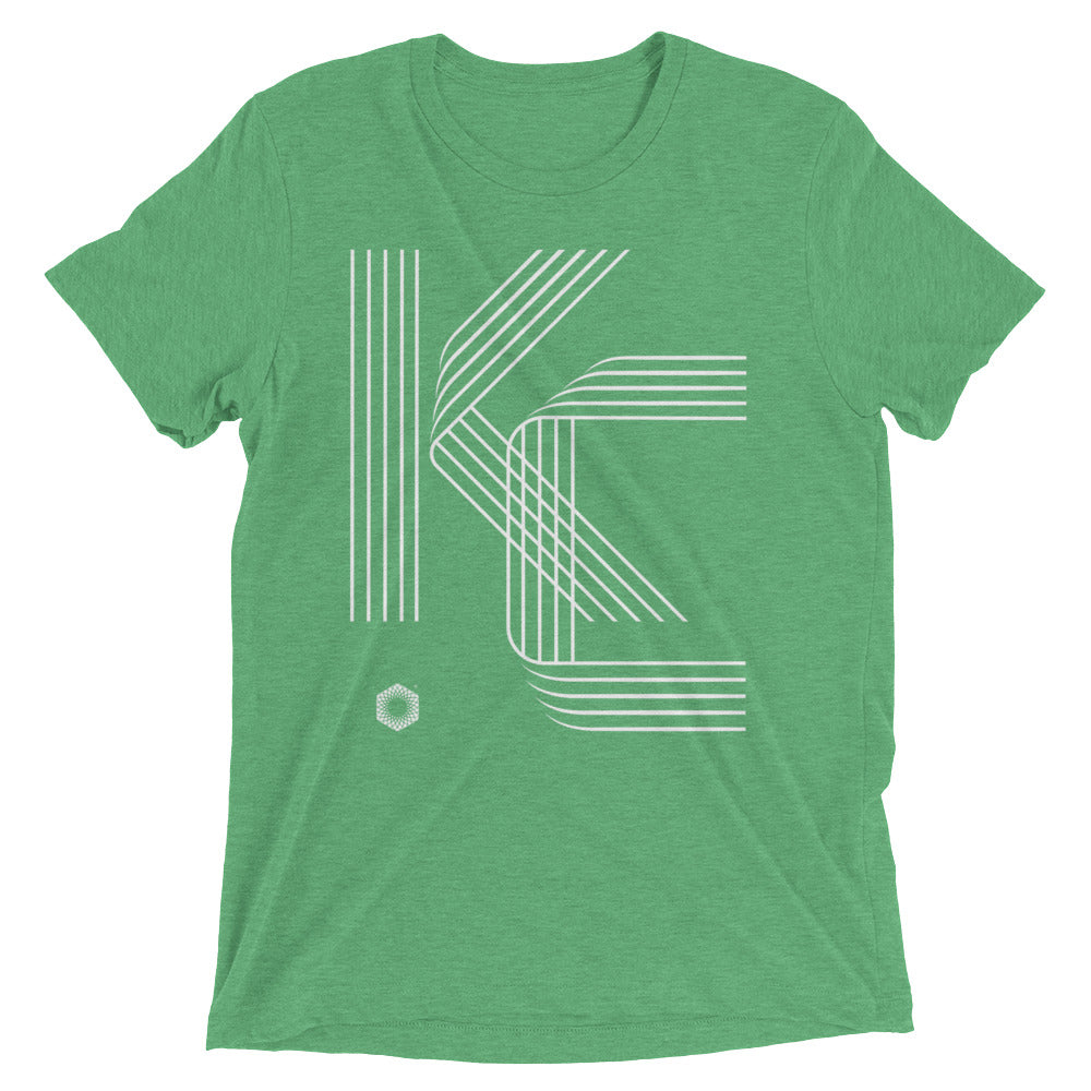KC Five Line: Mens Triblend Short sleeve t-shirt