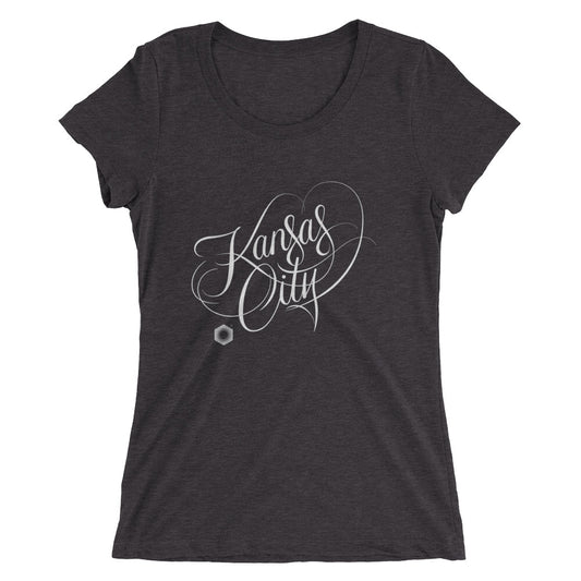 Kansas City Script: Ladies Tri-Blend  Short Sleeve T-shirt