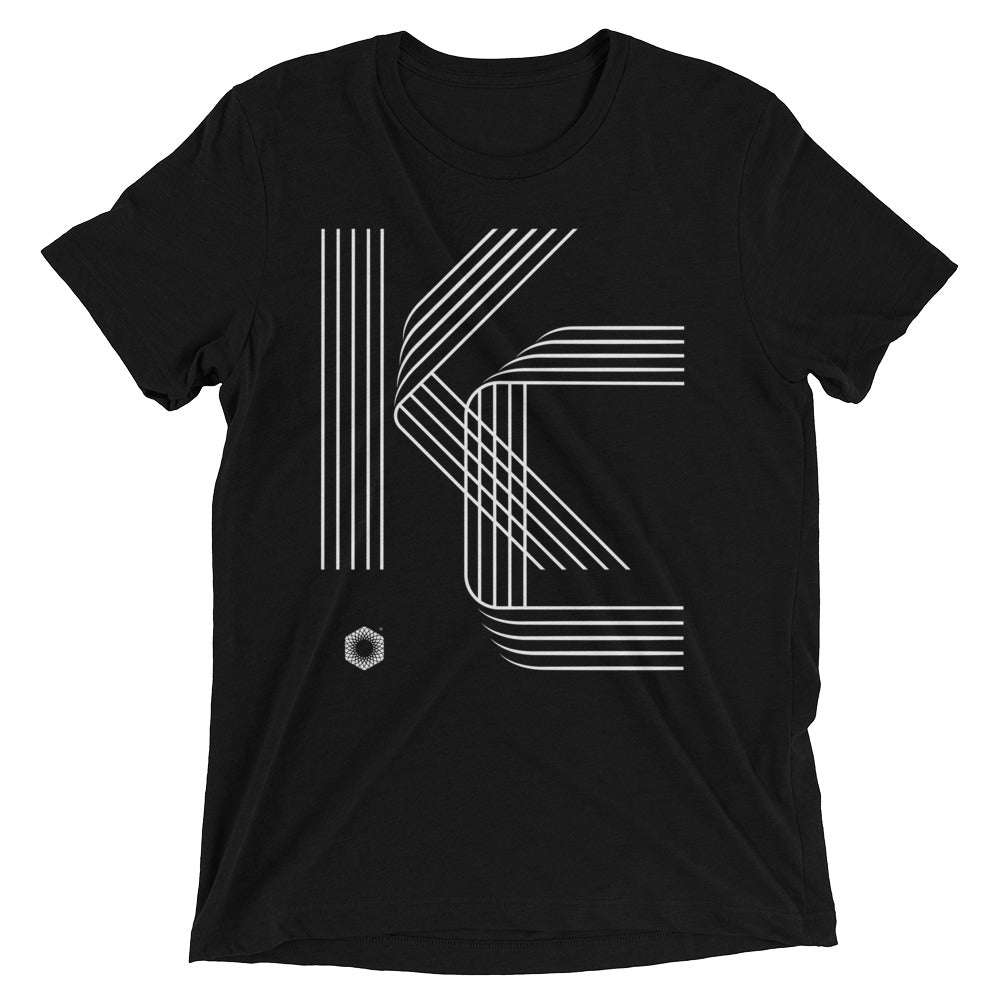 KC Five Line: Mens Triblend Short sleeve t-shirt