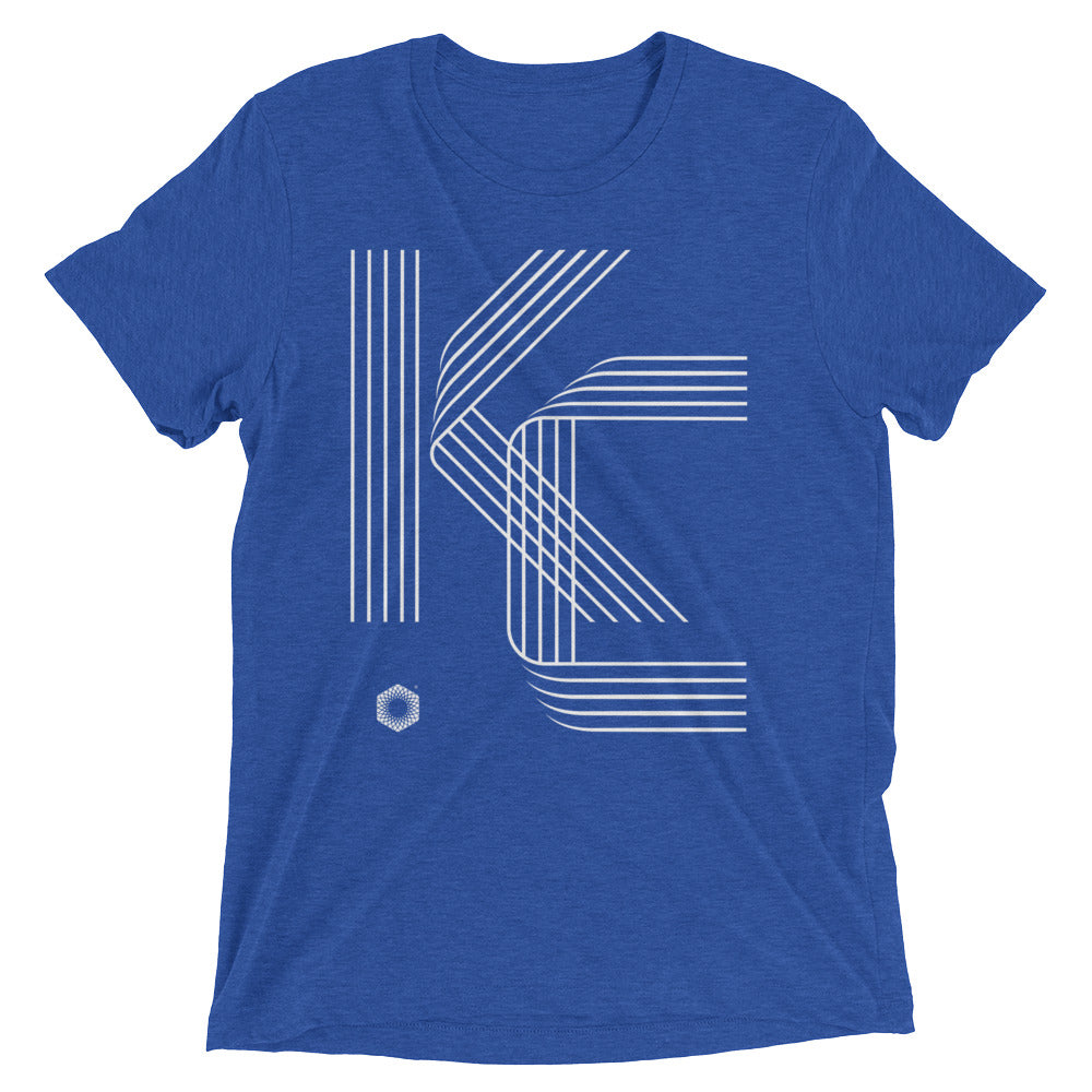 KC Five Line: Mens Triblend Short sleeve t-shirt