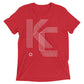 KC Five Line: Mens Triblend Short sleeve t-shirt