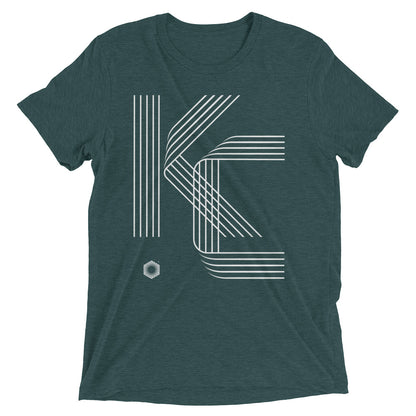 KC Five Line: Mens Triblend Short sleeve t-shirt