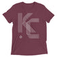 KC Five Line: Mens Triblend Short sleeve t-shirt