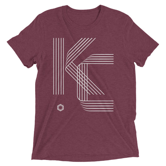 KC Five Line: Mens Triblend Short sleeve t-shirt
