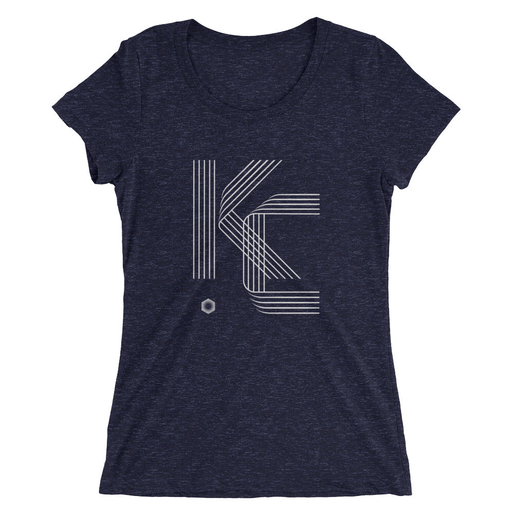 KC Five Line: Ladies' Triblend short sleeve t-shirt