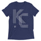 KC Five Line: Mens Triblend Short sleeve t-shirt