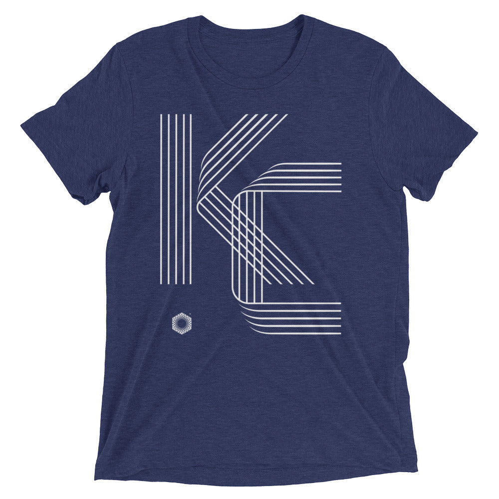 KC Five Line: Mens Triblend Short sleeve t-shirt