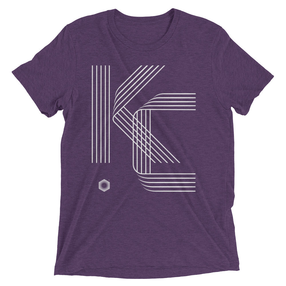 KC Five Line: Mens Triblend Short sleeve t-shirt