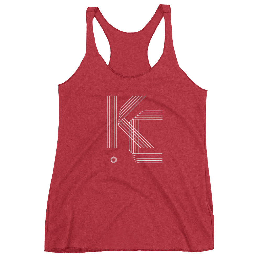 KC Five Line: Women's Triblend Racerback Tank