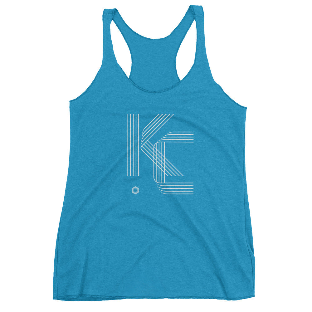 KC Five Line: Women's Triblend Racerback Tank
