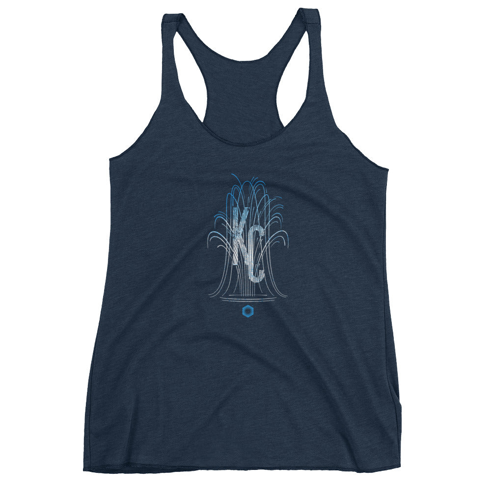 KC Fountain: Women's Triblend Racerback Tank