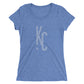 KC Ligature One: Ladies' Triblend short sleeve t-shirt